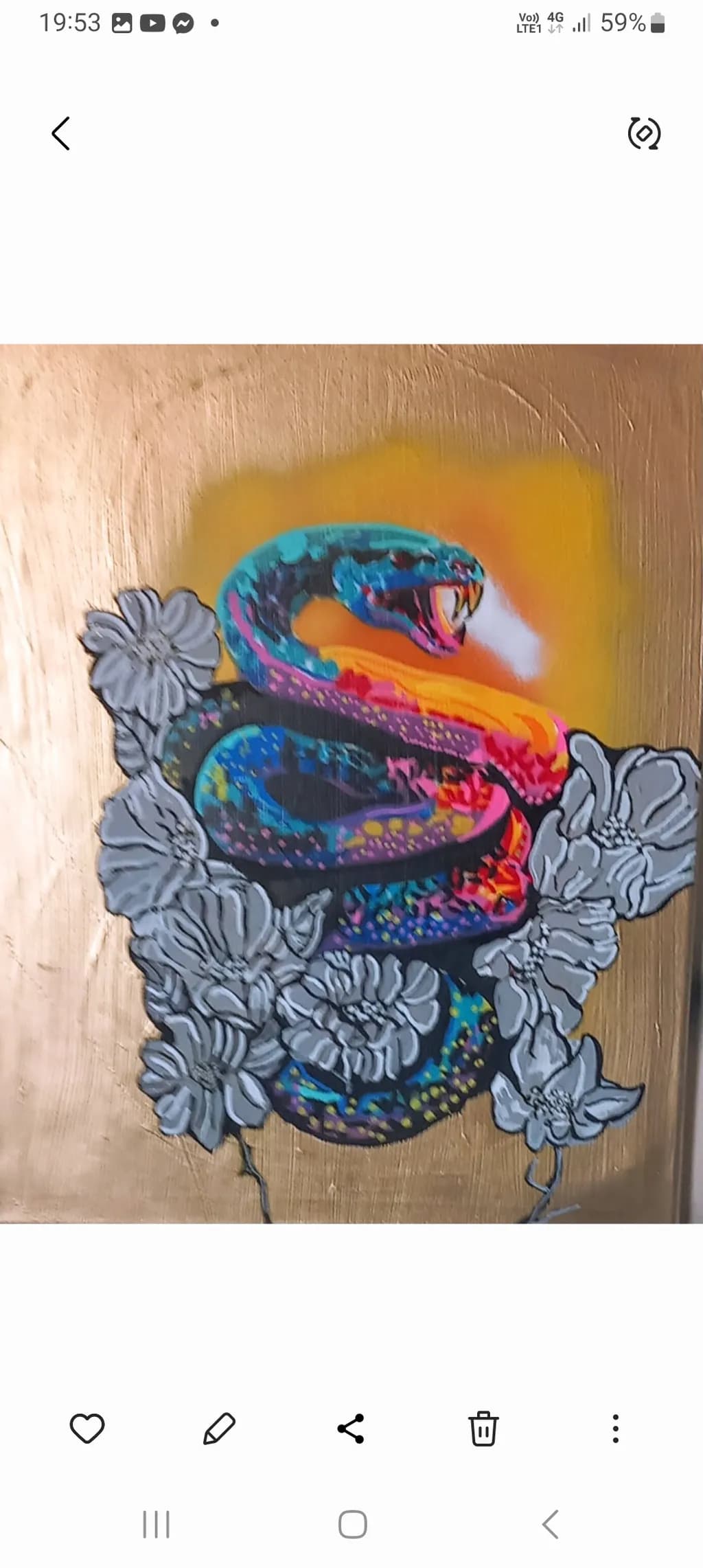 Vibrant Serpent Embrace: A Dance of Color and Nature