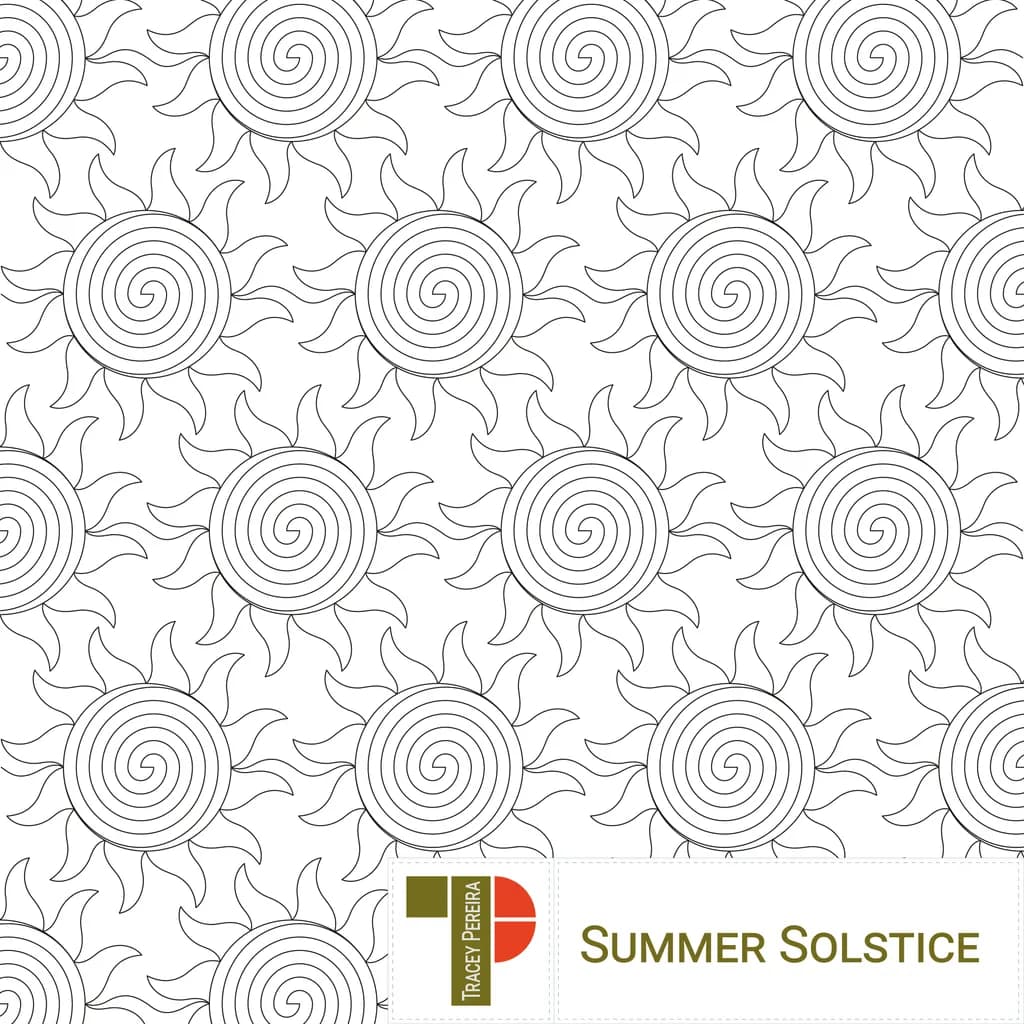 Radiant Whirls: A Celebration of the Summer Solstice in Spiraled Sun Patterns