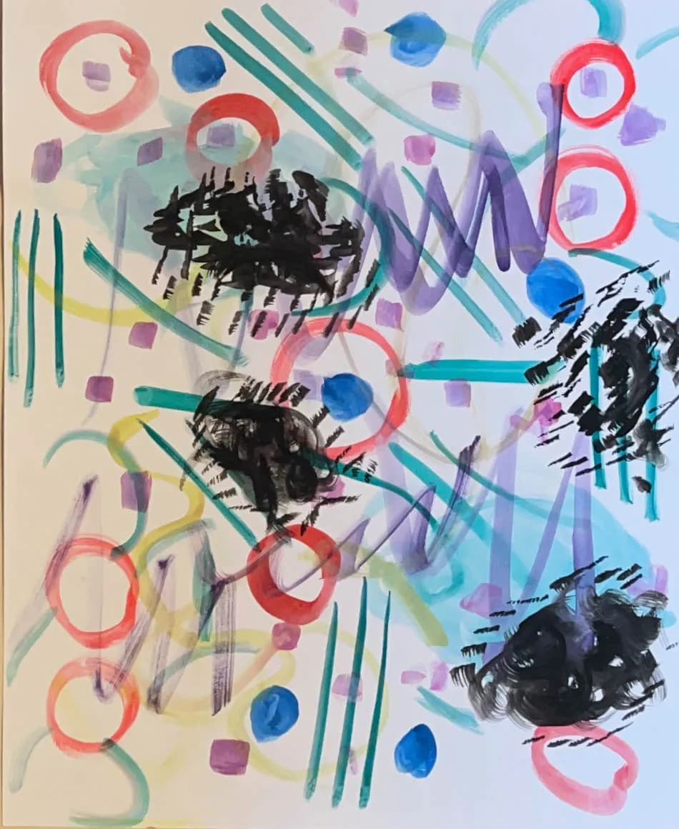 Vibrant Chaos: An Abstract Journey Through Color and Form