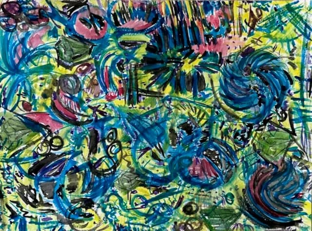 Vibrant Whirlwind: A Dance of Color and Chaos