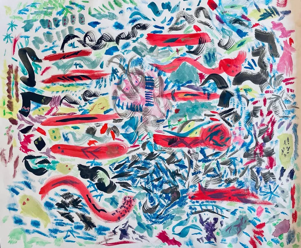 Vibrant Chaos: An Abstract Journey Through Color and Emotion