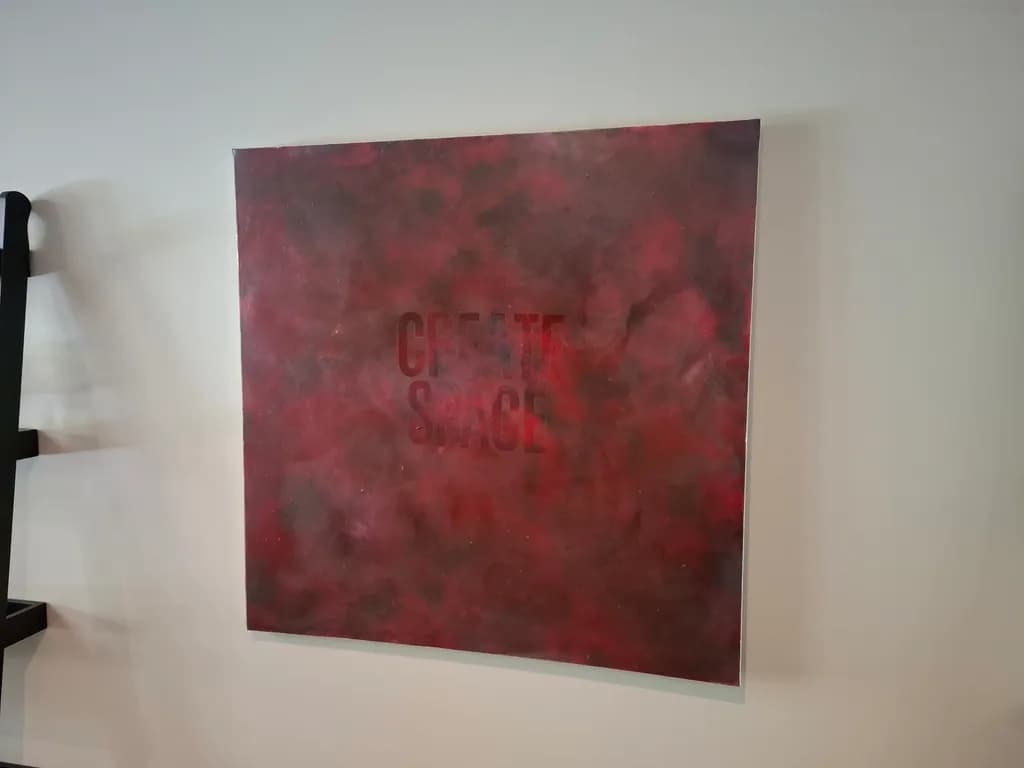 Create Space: An Abstract Journey Through Red Hues and Imagination