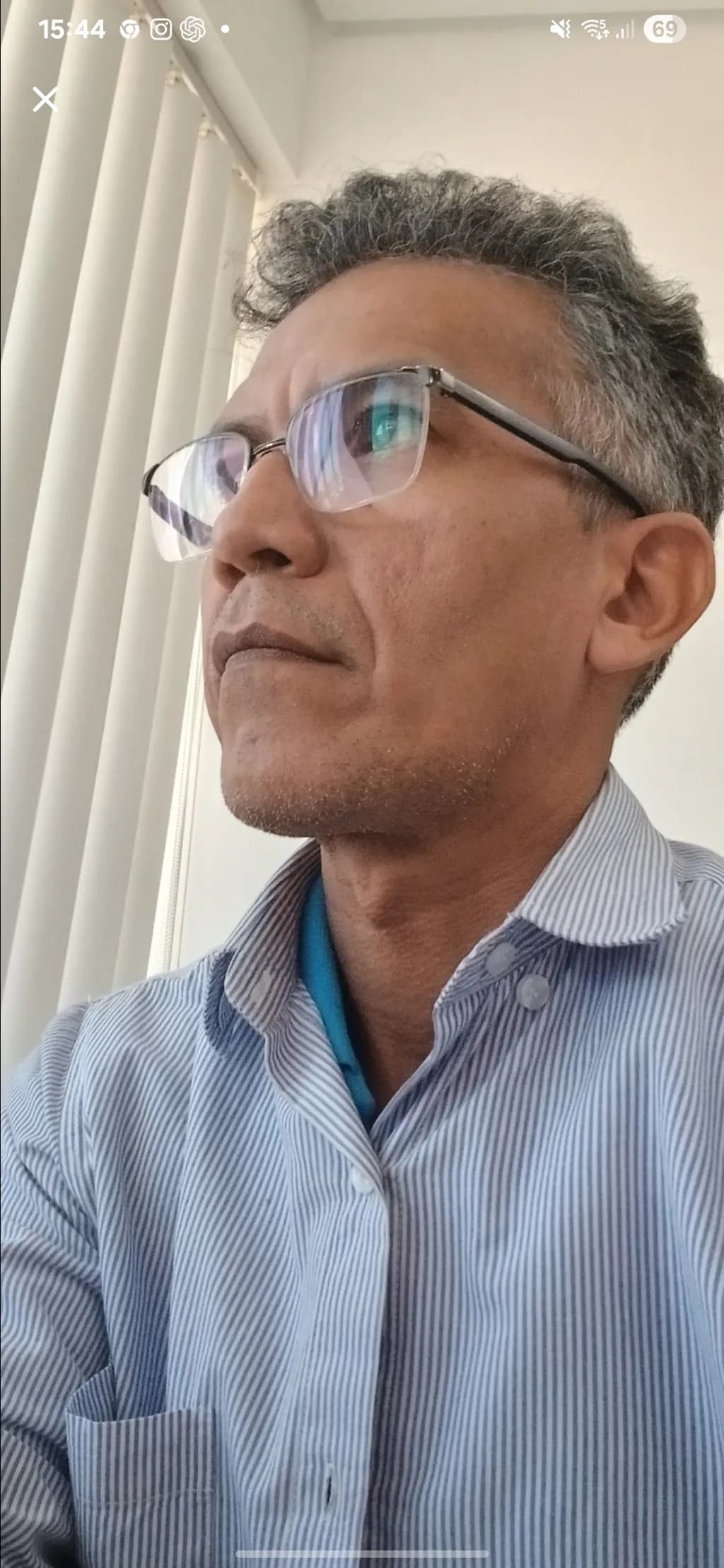 Contemplative Gaze: A Portrait of Reflection and Insight