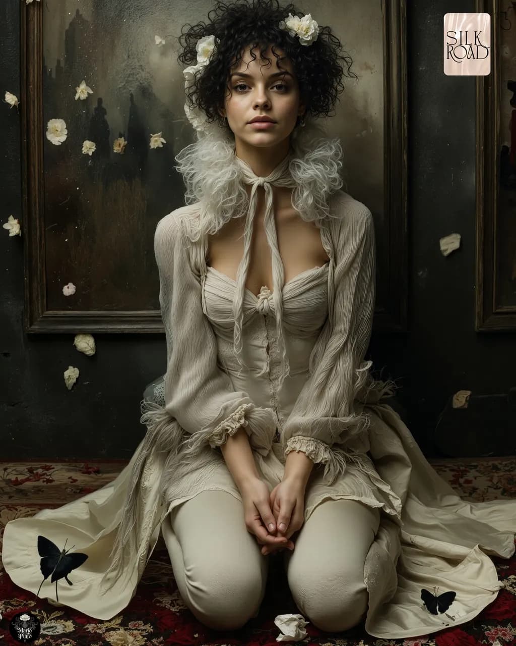 Whispers of Elegance: A Serene Journey Through Time and Floral Dreams