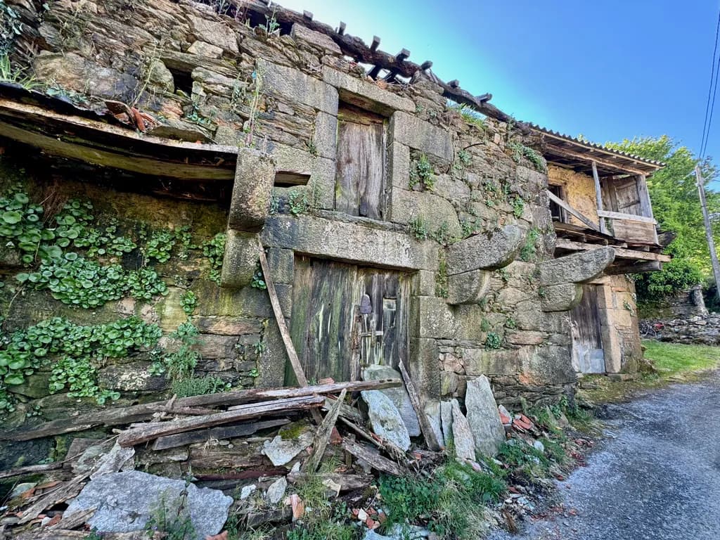 Whispers of Time: Nature's Embrace on an Abandoned Stone Home