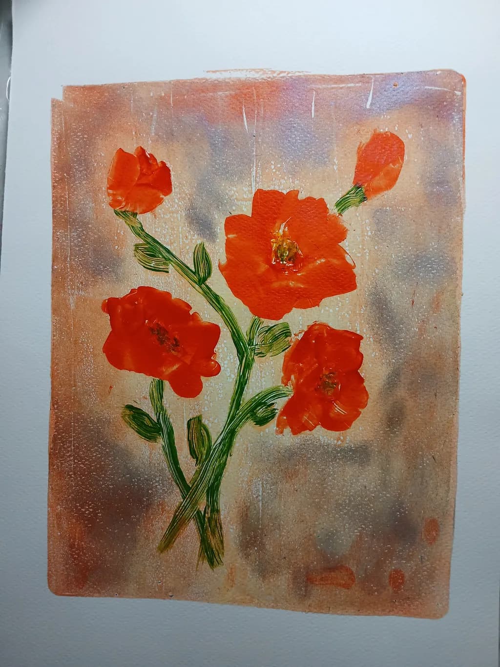 Vibrant Blossoms: A Celebration of Orange Poppies in Abstract Harmony
