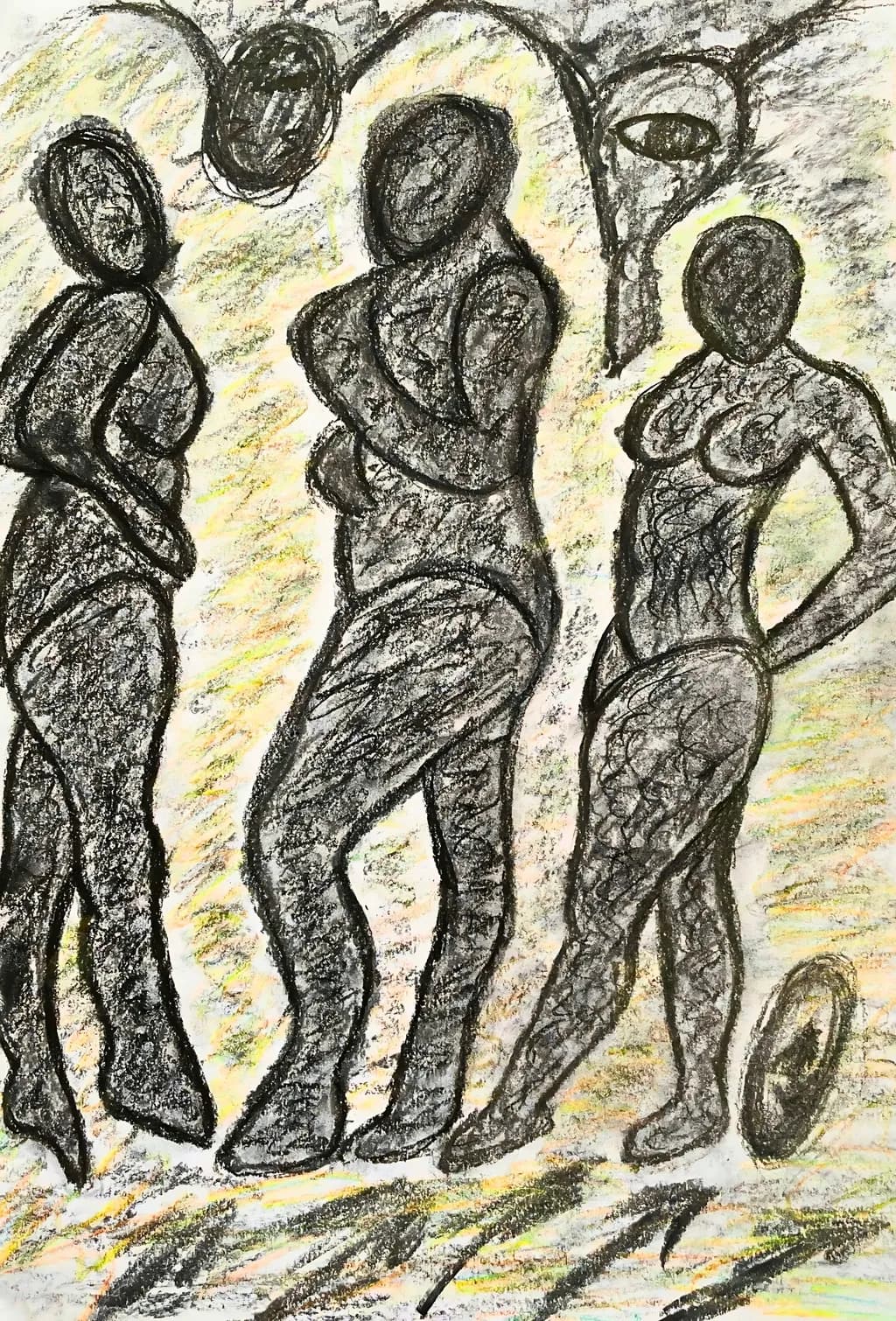Emotional Curves: An Abstract Journey Through Monochrome Figures