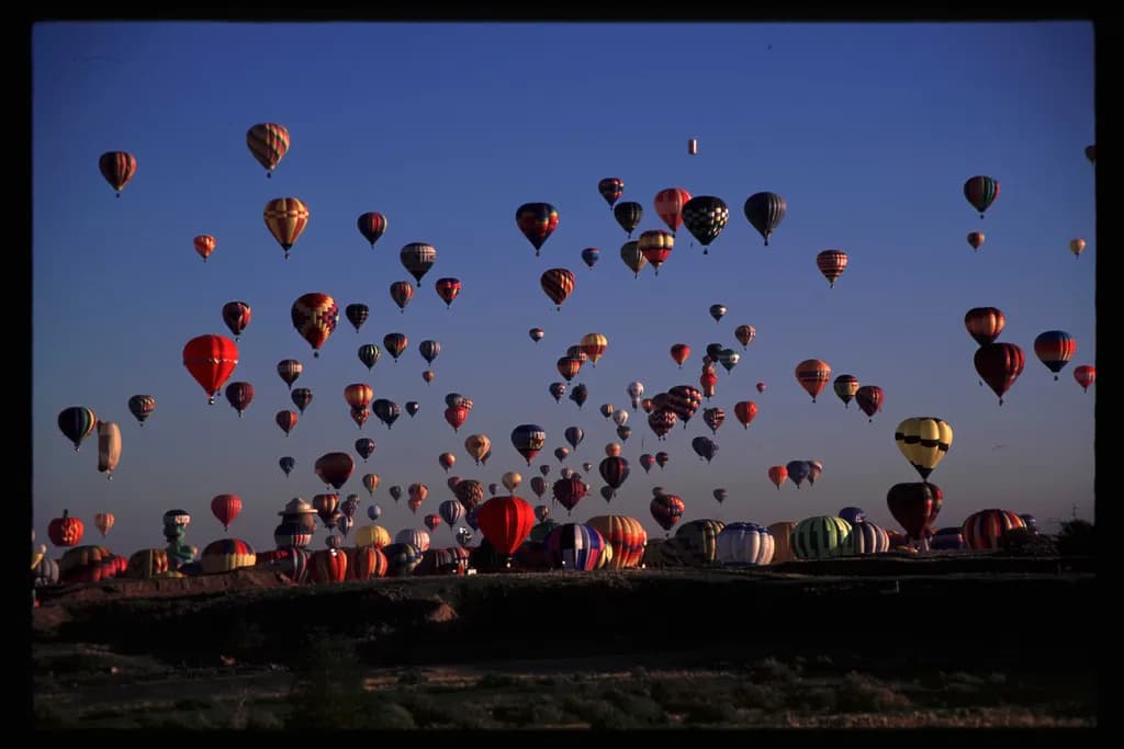 Colorful Skies: A Festival of Hot Air Balloons in Flight