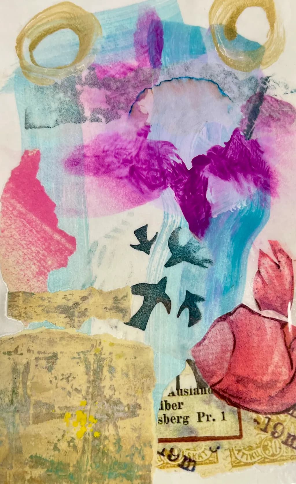 Flight and Rose Collage