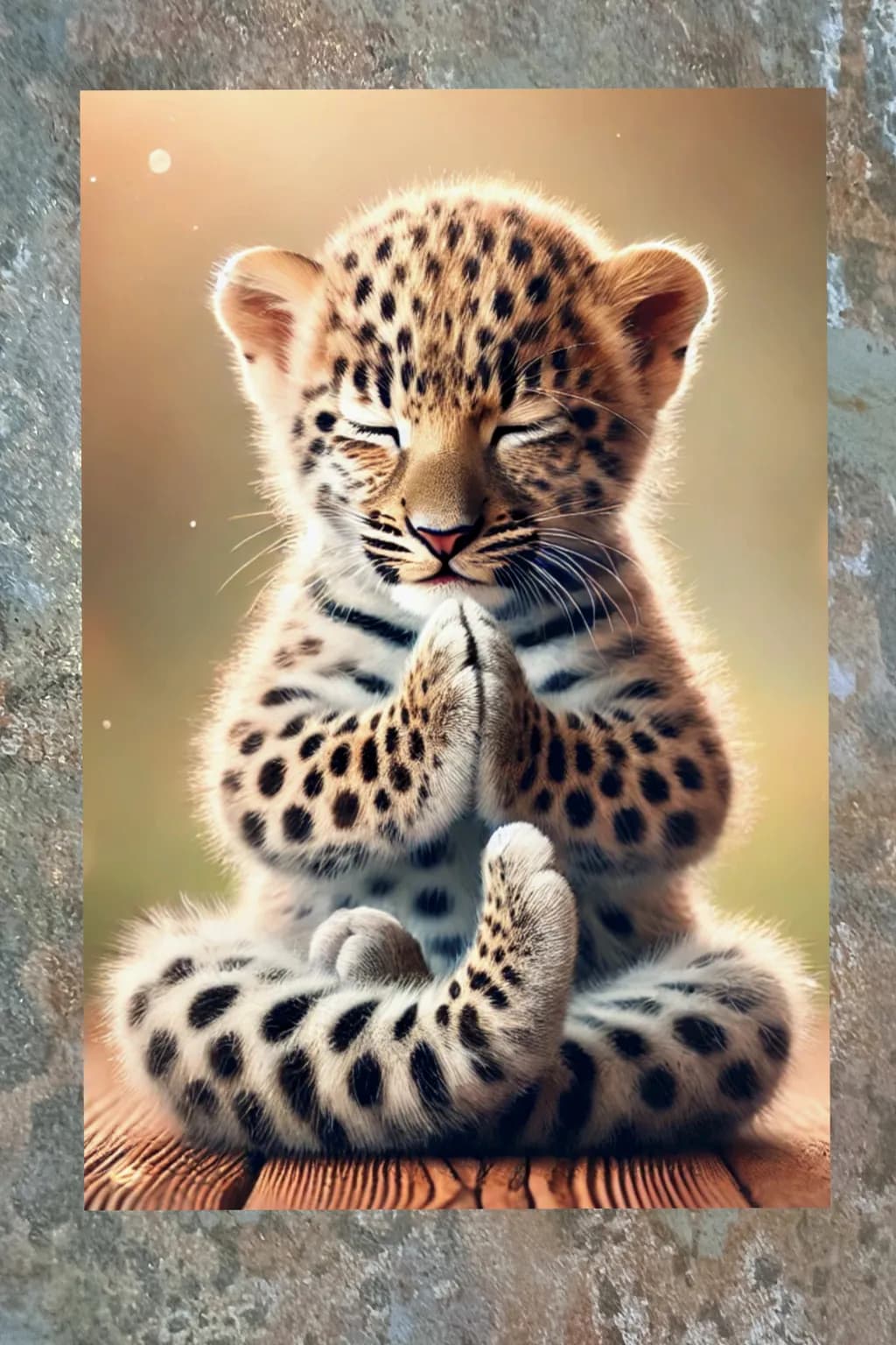 Whispers of Serenity: The Meditative Leopard Cub