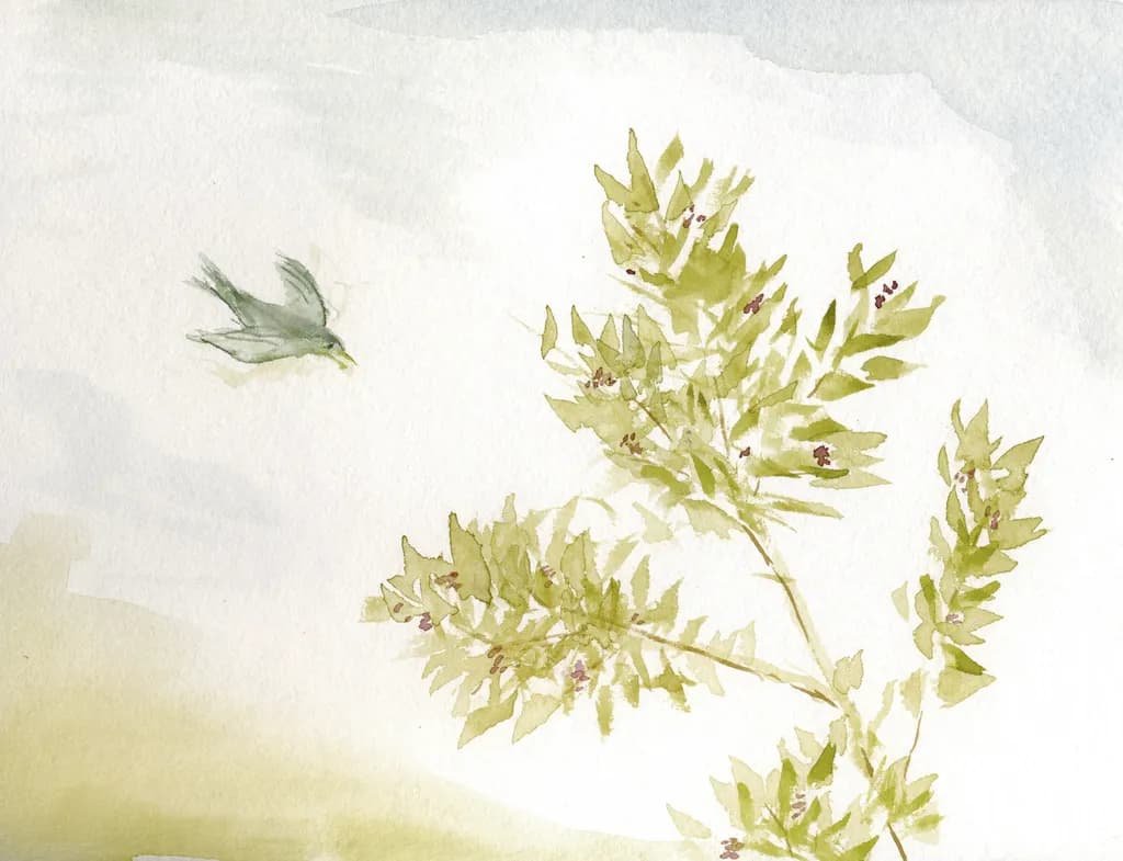 Flight Among Leaves