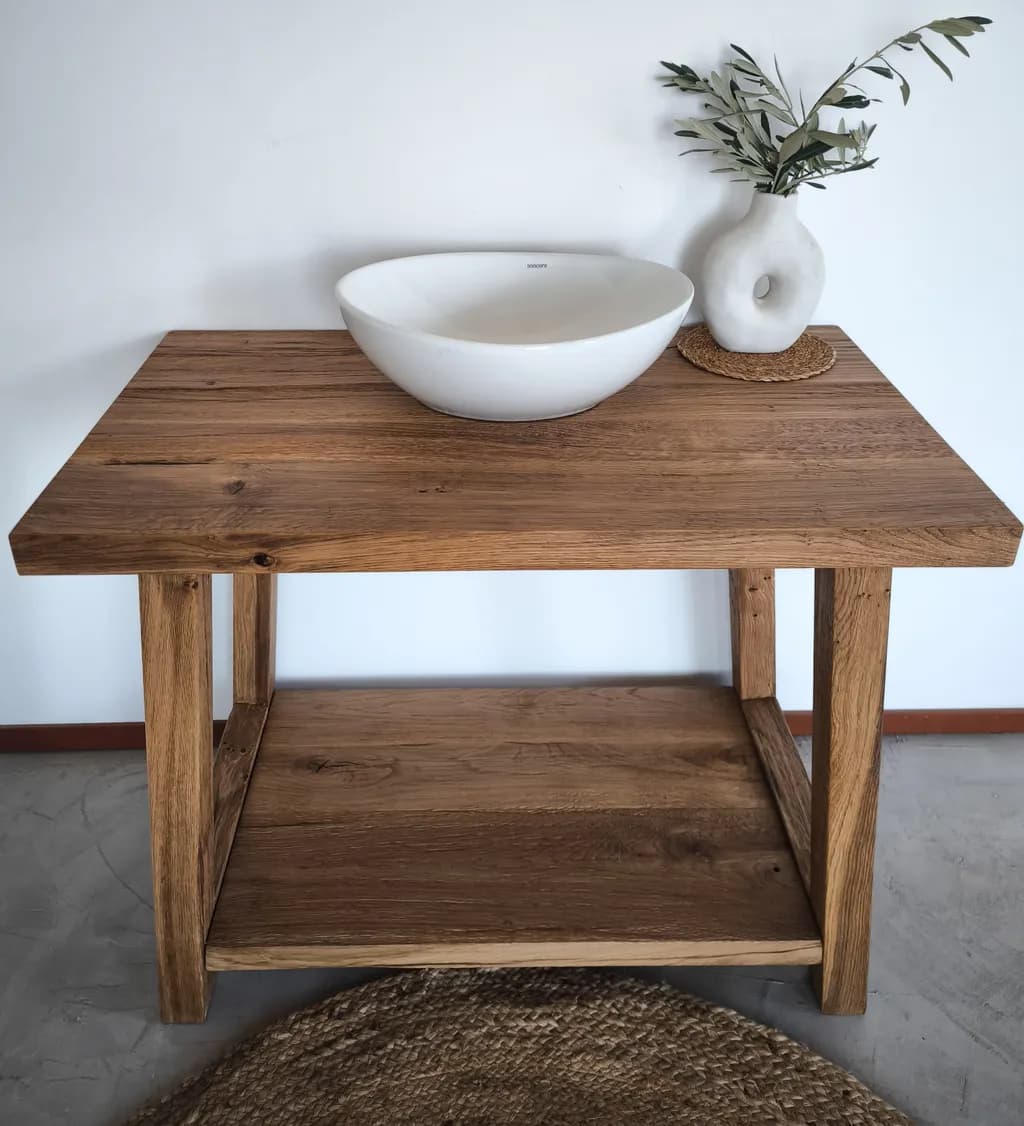 Natural Wood Vanity