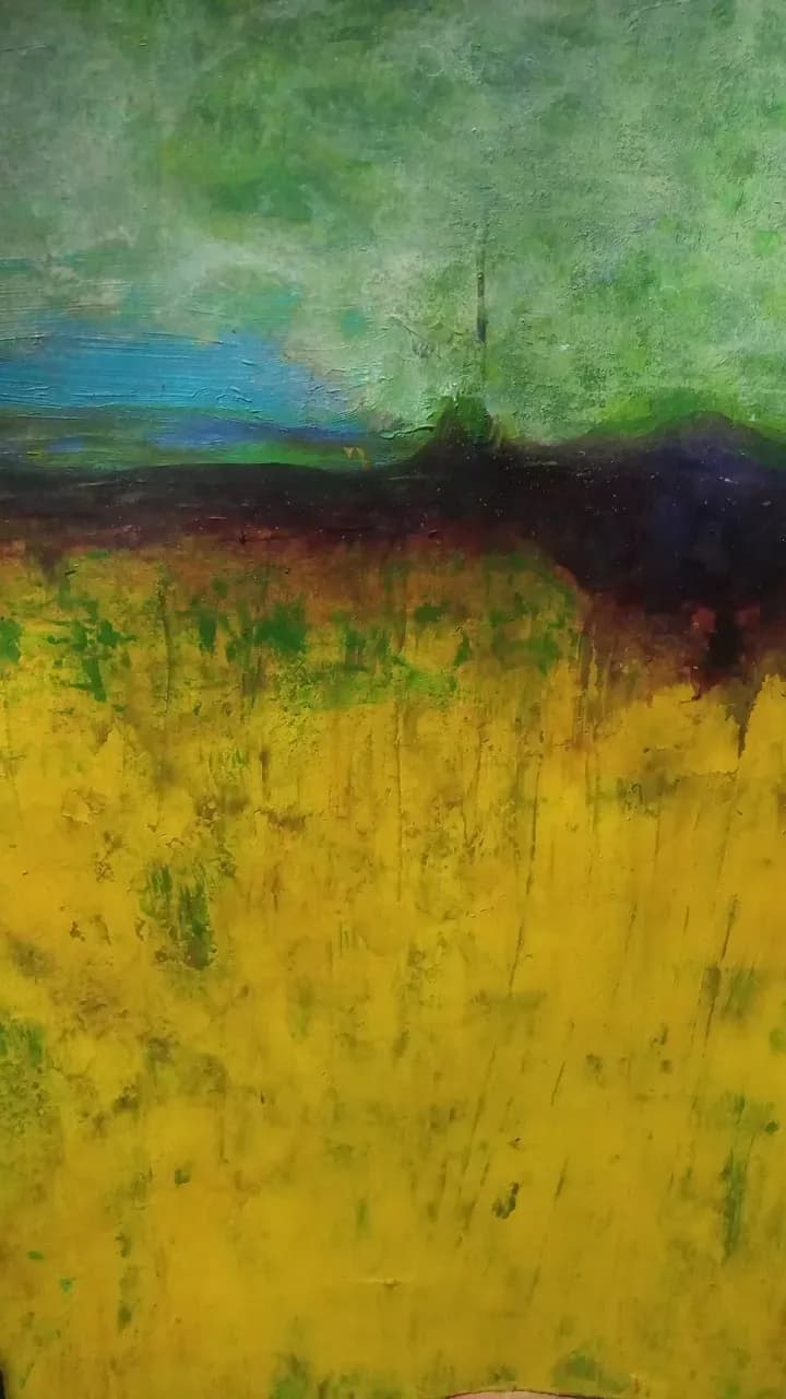 Golden Fields Under a Vibrant Sky: A Journey Through Color and Emotion