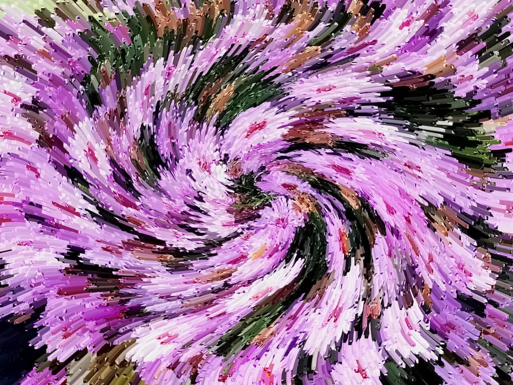 Whirling Blossoms: A Vibrant Dance of Color and Texture in Abstract Floral Art