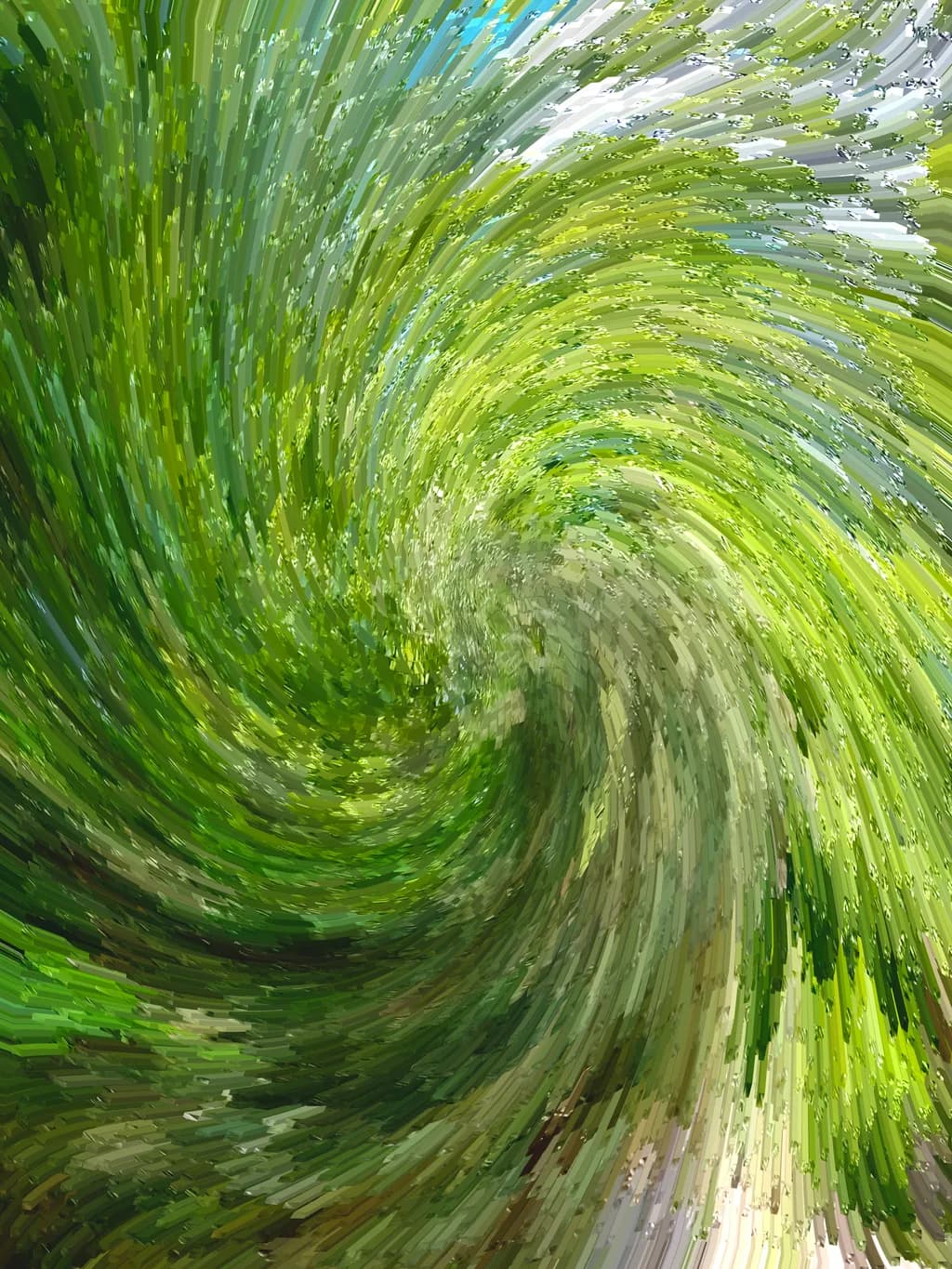 Whirlwind of Green: A Dynamic Dance of Nature's Palette
