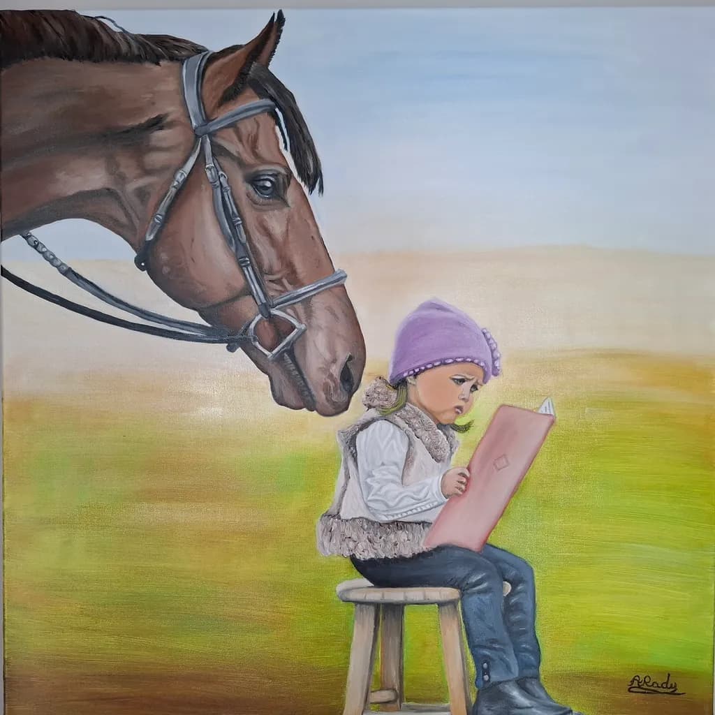 Whispers of Imagination: A Child's Journey with Her Equine Companion