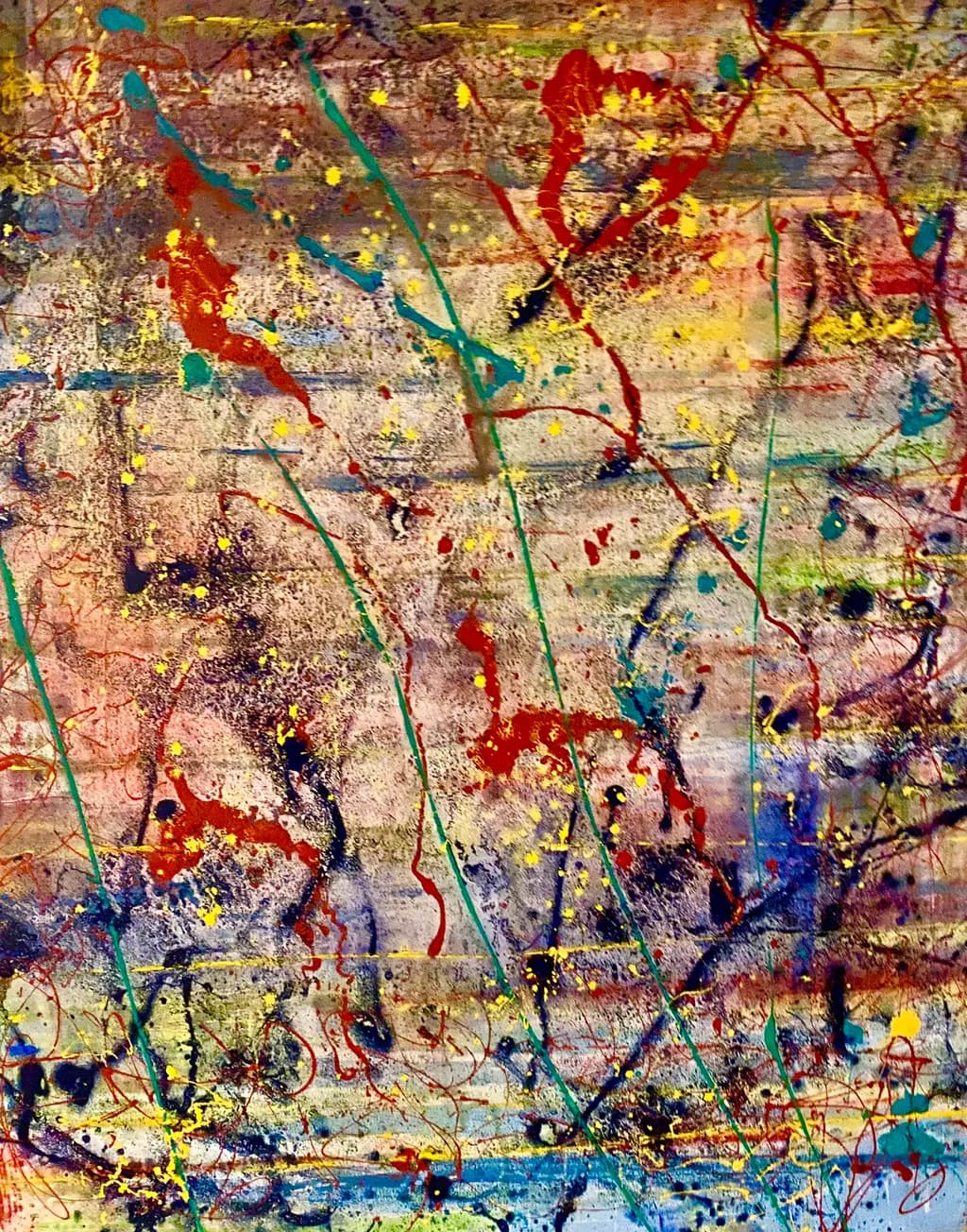 Vibrant Chaos: A Dance of Color and Emotion on Canvas