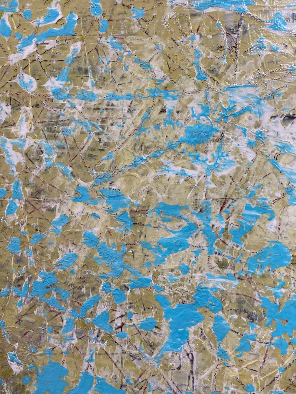 Whispers of Nature: A Textured Symphony in Blue and Gold