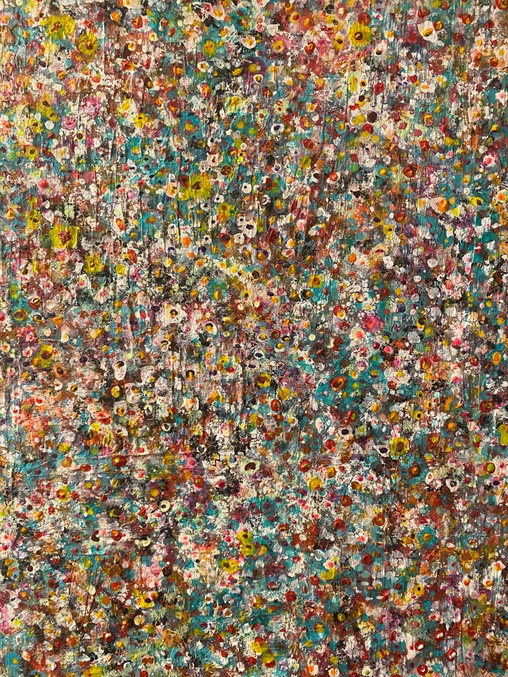 Whispers of a Colorful Meadow: A Vibrant Floral Abstraction