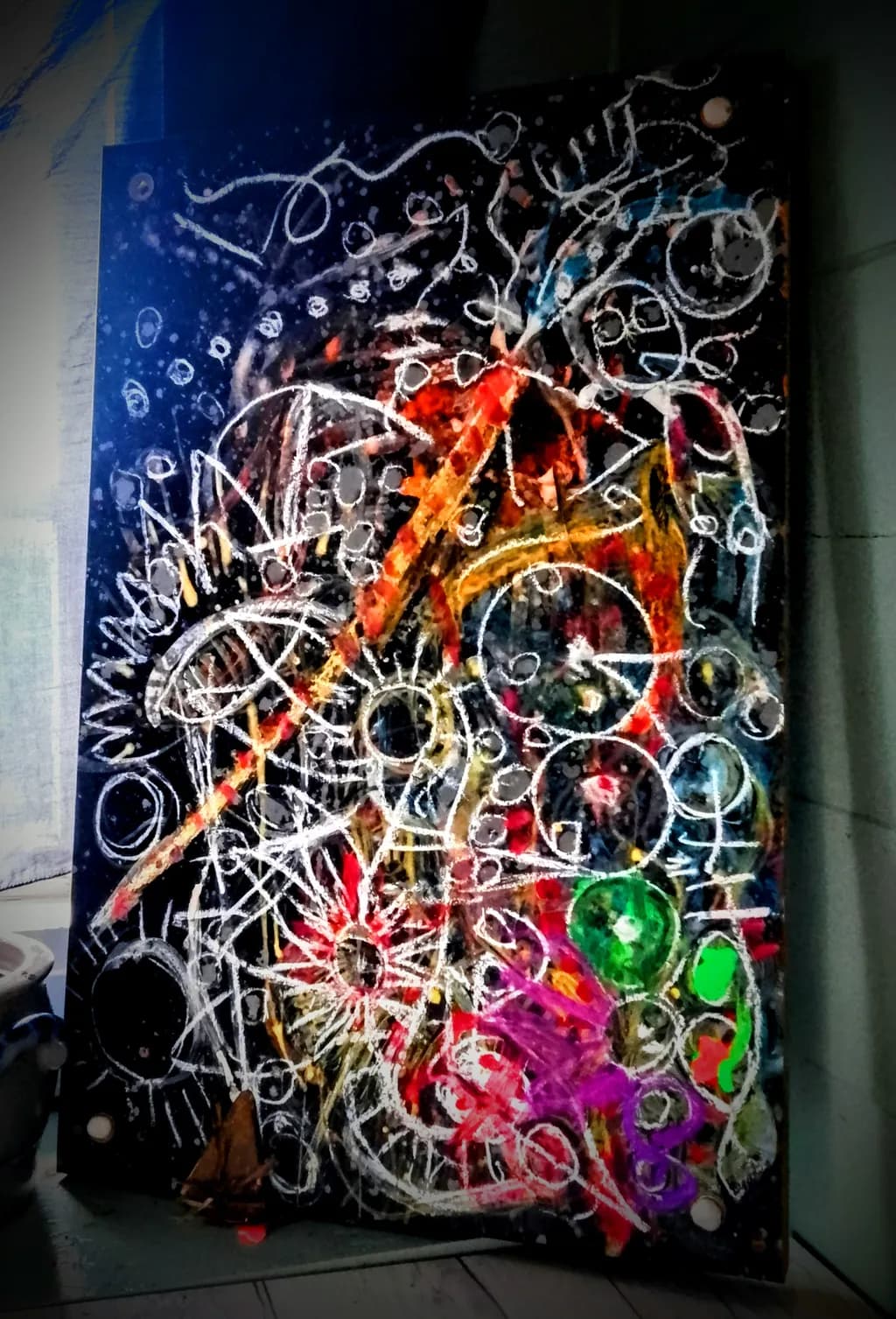 Cosmic Whirlwind: A Vibrant Journey Through Abstract Chaos