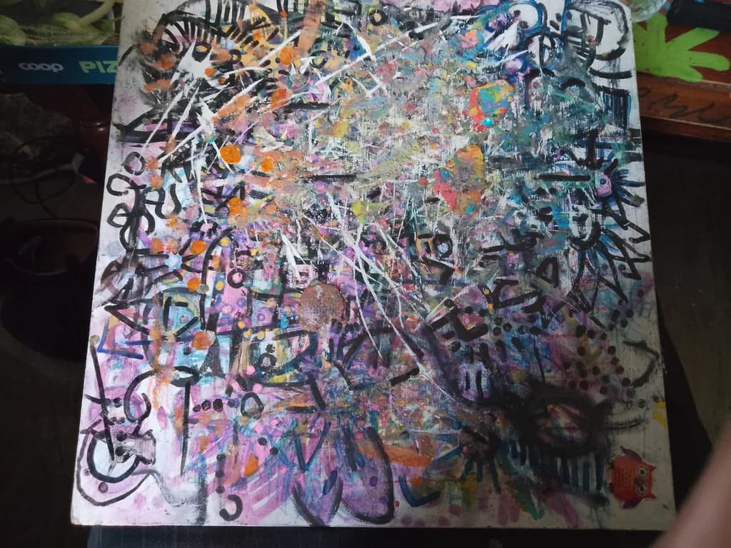 Vibrant Chaos: A Dance of Color and Form in Abstract Expressionism