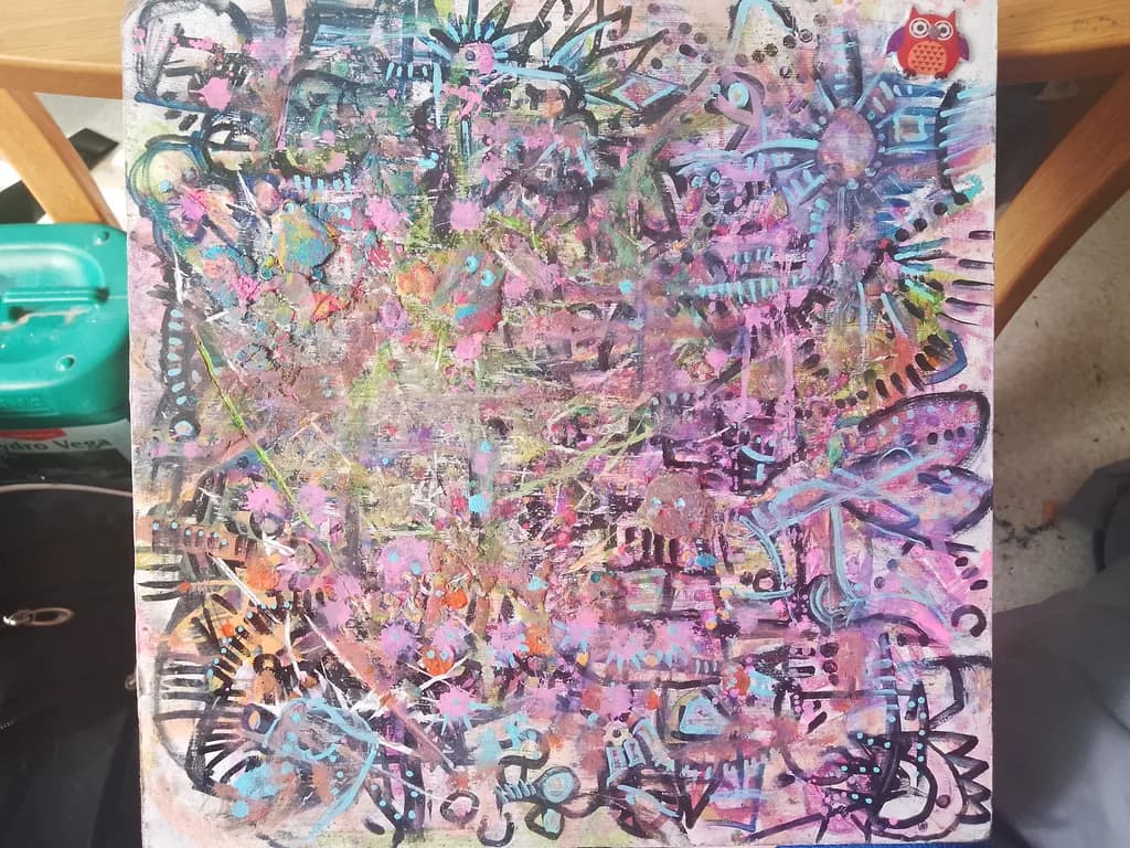 Vibrant Chaos: An Abstract Journey Through Color and Creativity