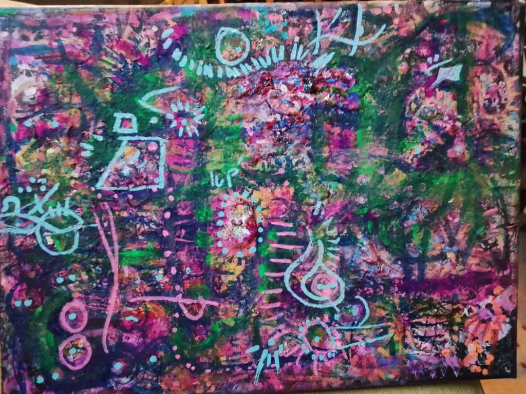 Vibrant Chaos: An Abstract Journey Through Color and Emotion
