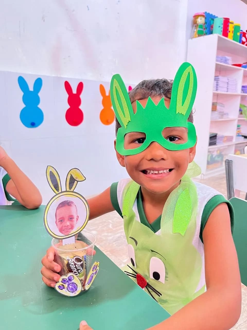 Whimsical Childhood Joy: A Colorful Celebration of Playful Masks and Festive Creativity