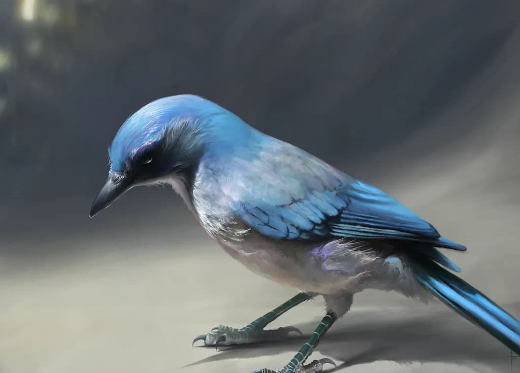 Whispers of the Sky: A Serene Blue Jay in Contemplation