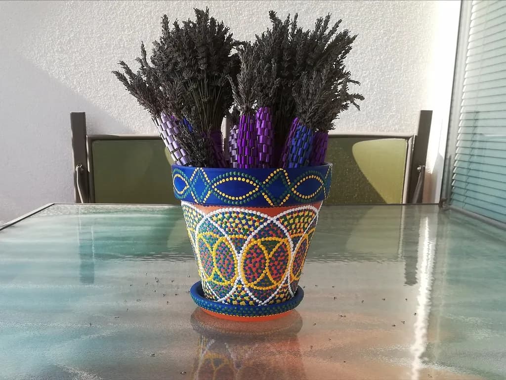 Decorative Lavender Pot