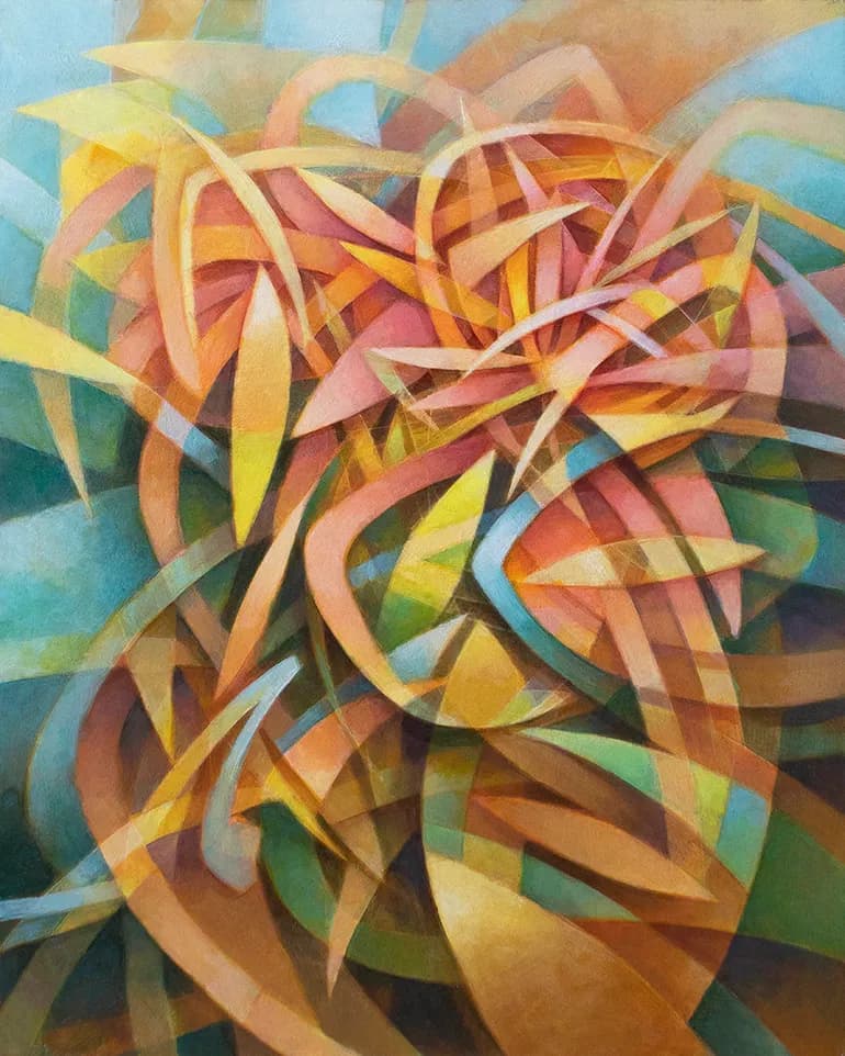 Vibrant Whirlwind: A Dance of Color and Form in Abstract Expressionism