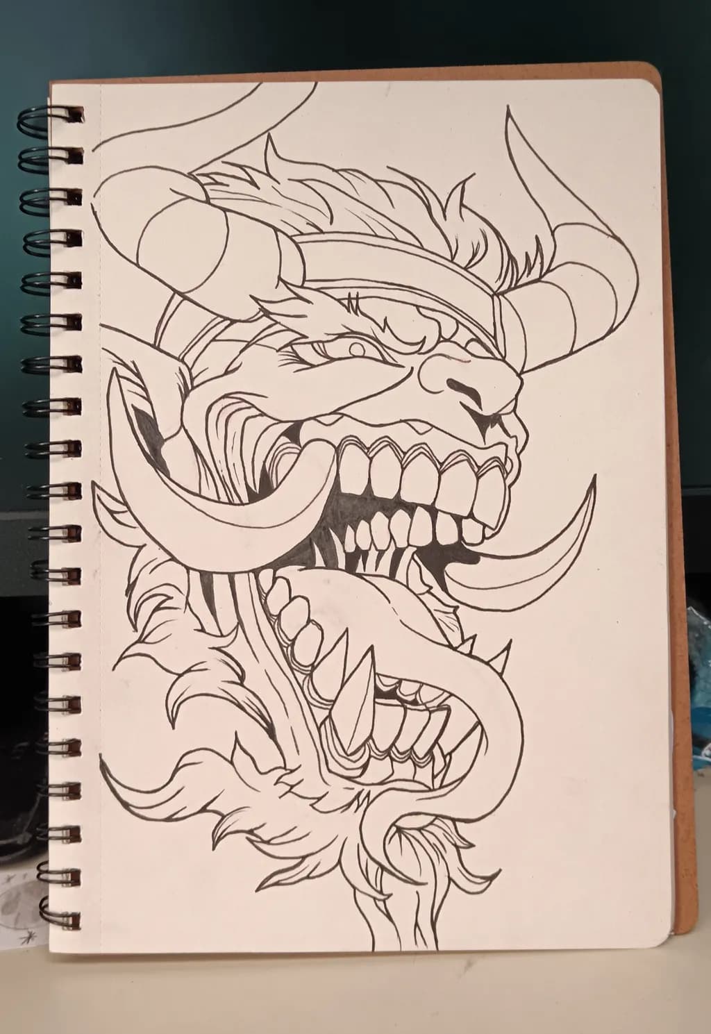 Horned Dragon Sketch