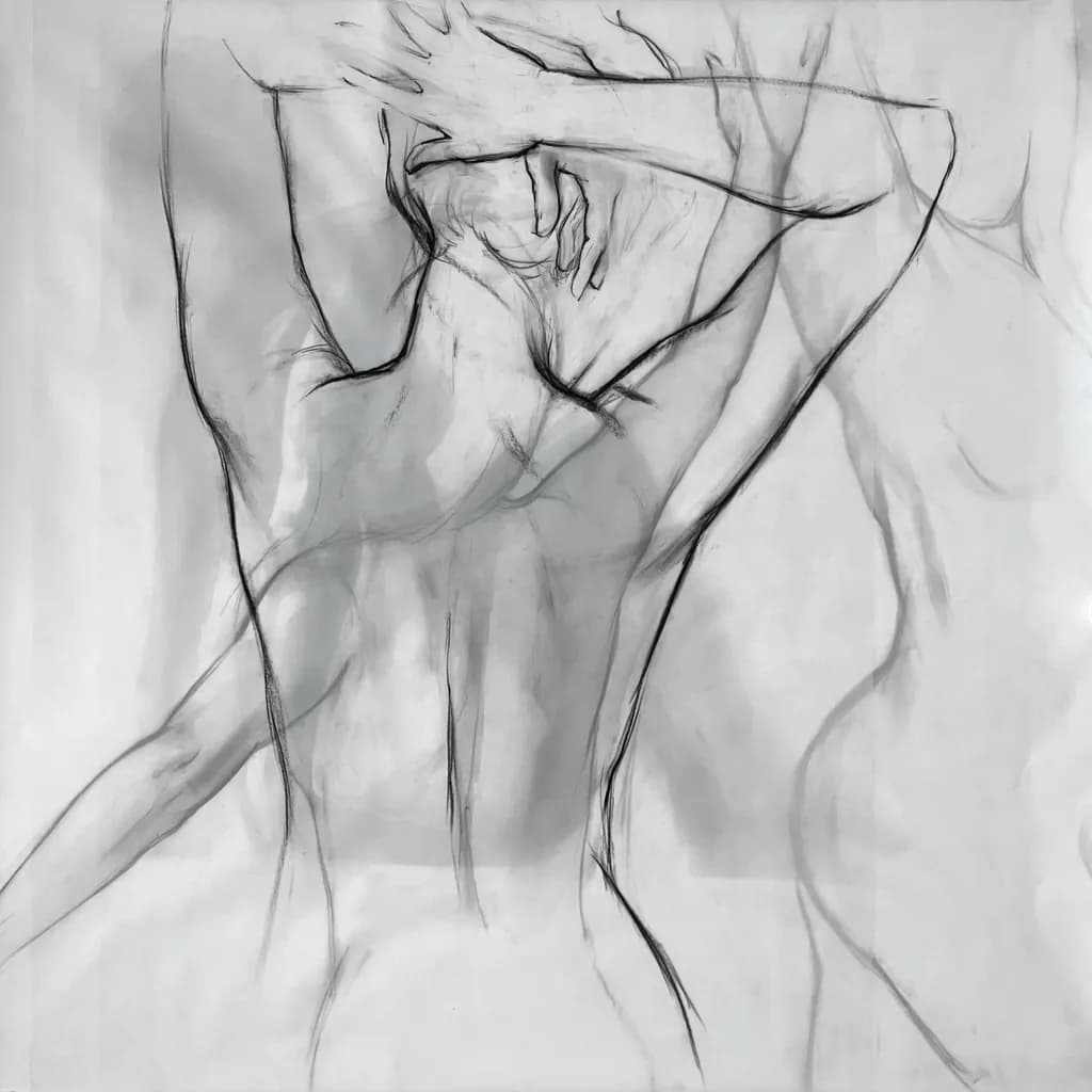 Ethereal Embrace: A Study of Movement and Form in Monochrome Elegance