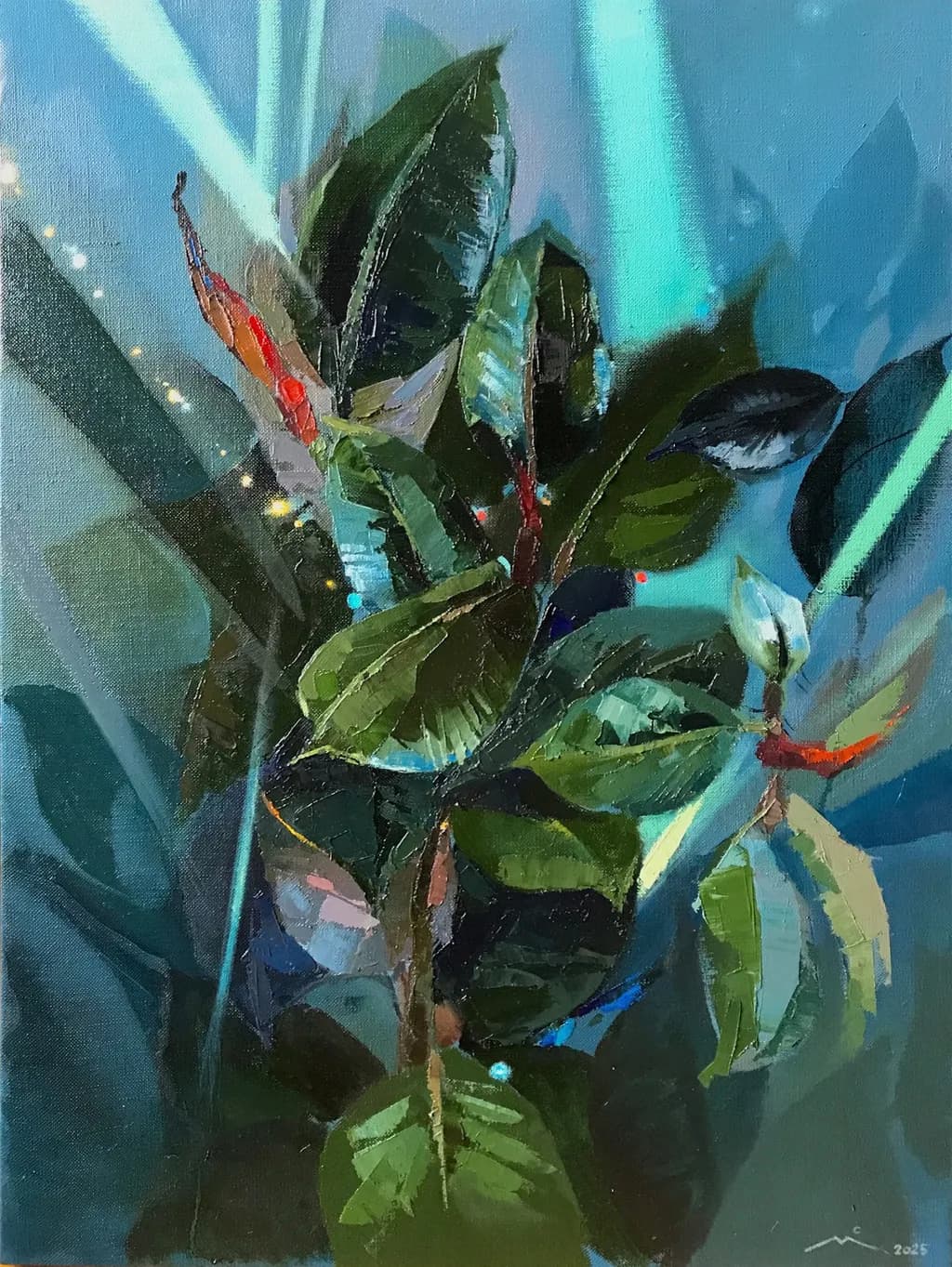 Luminous Greenery: A Dance of Light and Leaves