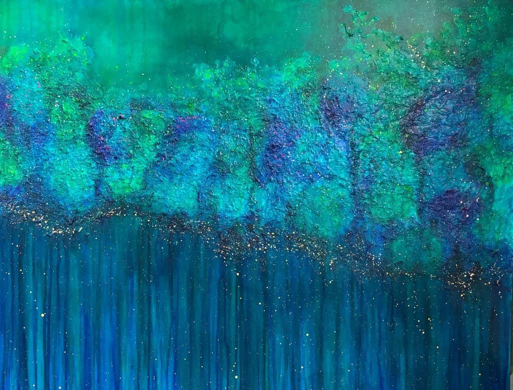 Whispers of the Ocean: A Dance of Turquoise and Gold