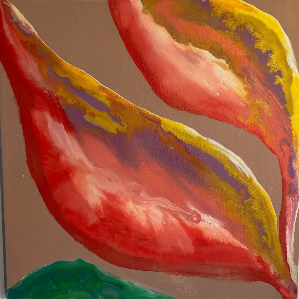 Vibrant Whispers of Nature: A Colorful Dance of Leaves on Canvas