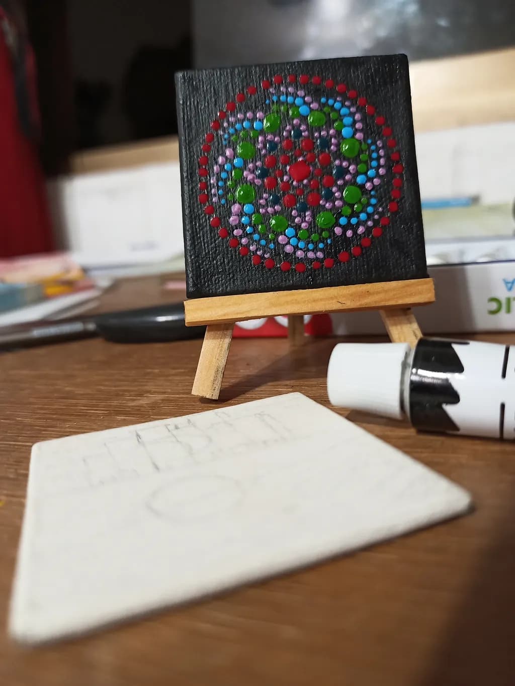 Vibrant Mandala: A Colorful Journey Through Dots and Patterns