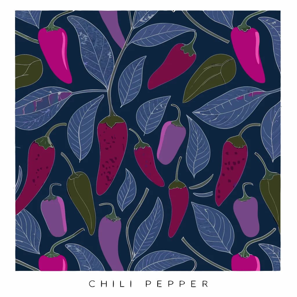 Vibrant Chili Pepper Dance: A Colorful Botanical Celebration