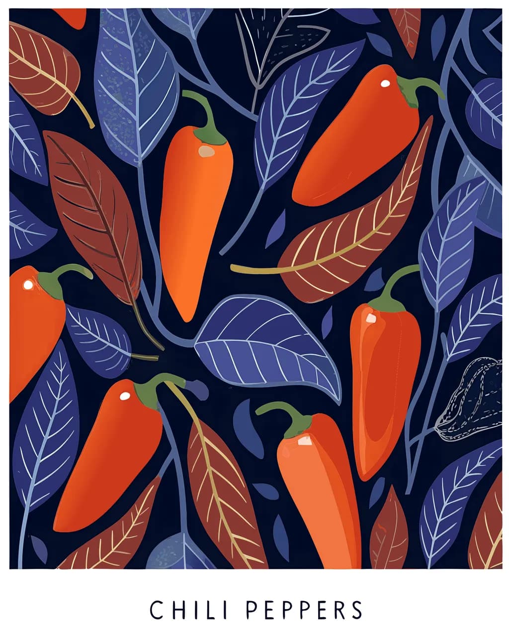 Vibrant Chili Peppers: A Dance of Color and Nature
