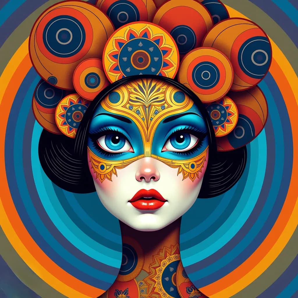 Colorful Masked Beauty