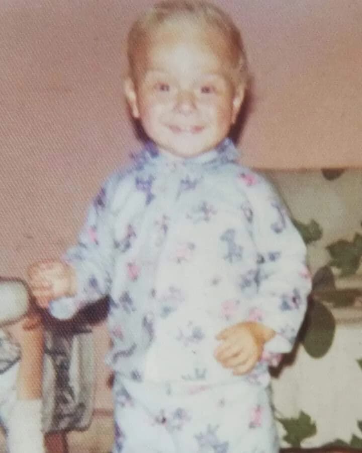 Joyful Innocence: A Cherished Childhood Memory in Pastel Patterns