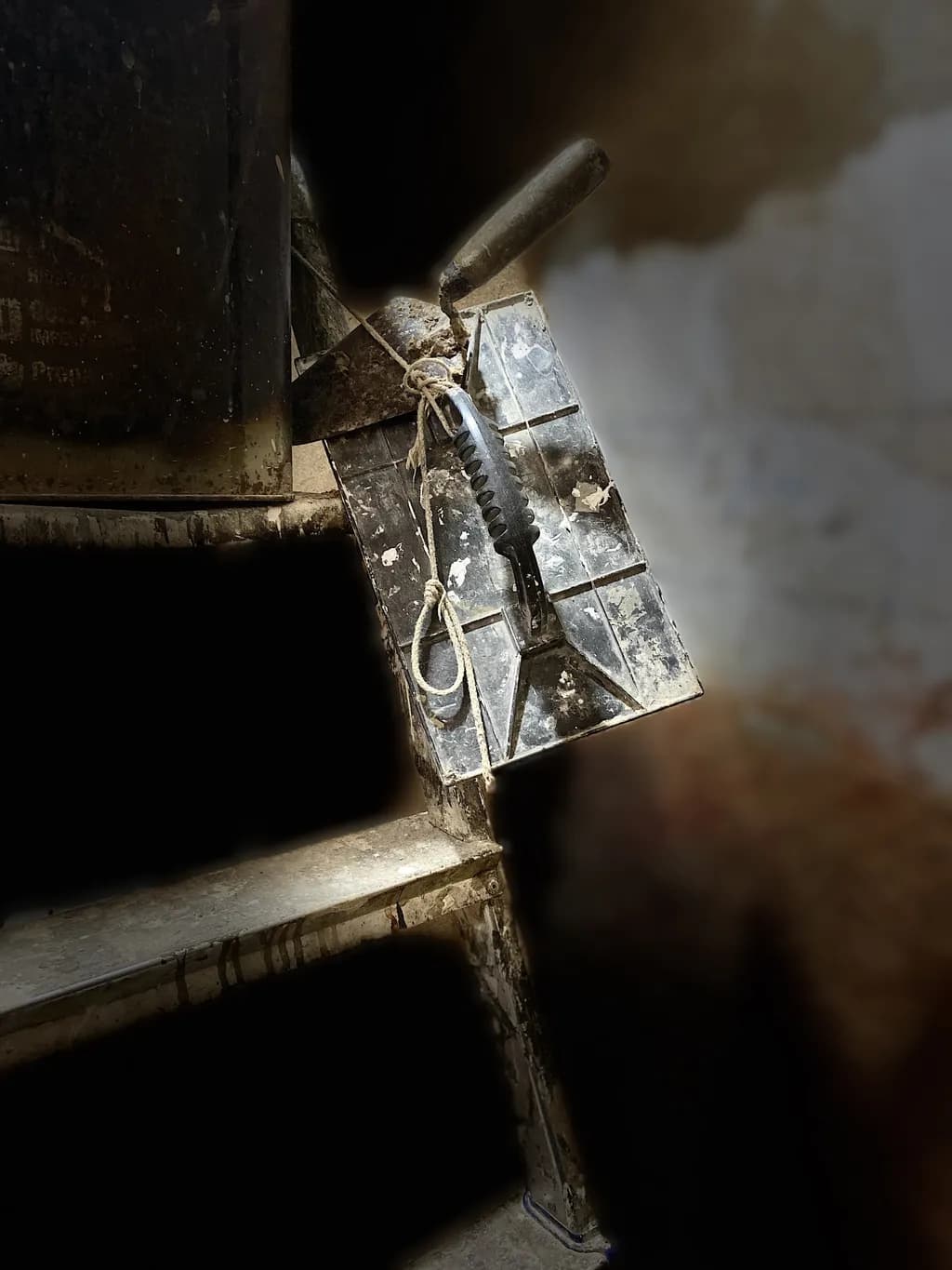Rusty Shadows: An Industrial Staircase Journey Through Time