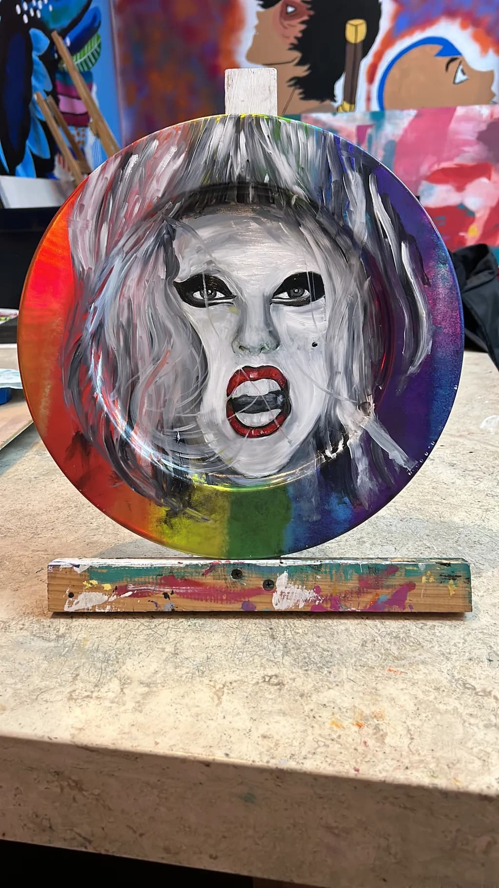 Vibrant Echoes: A Bold Expression of Identity and Emotion on Canvas Plate
