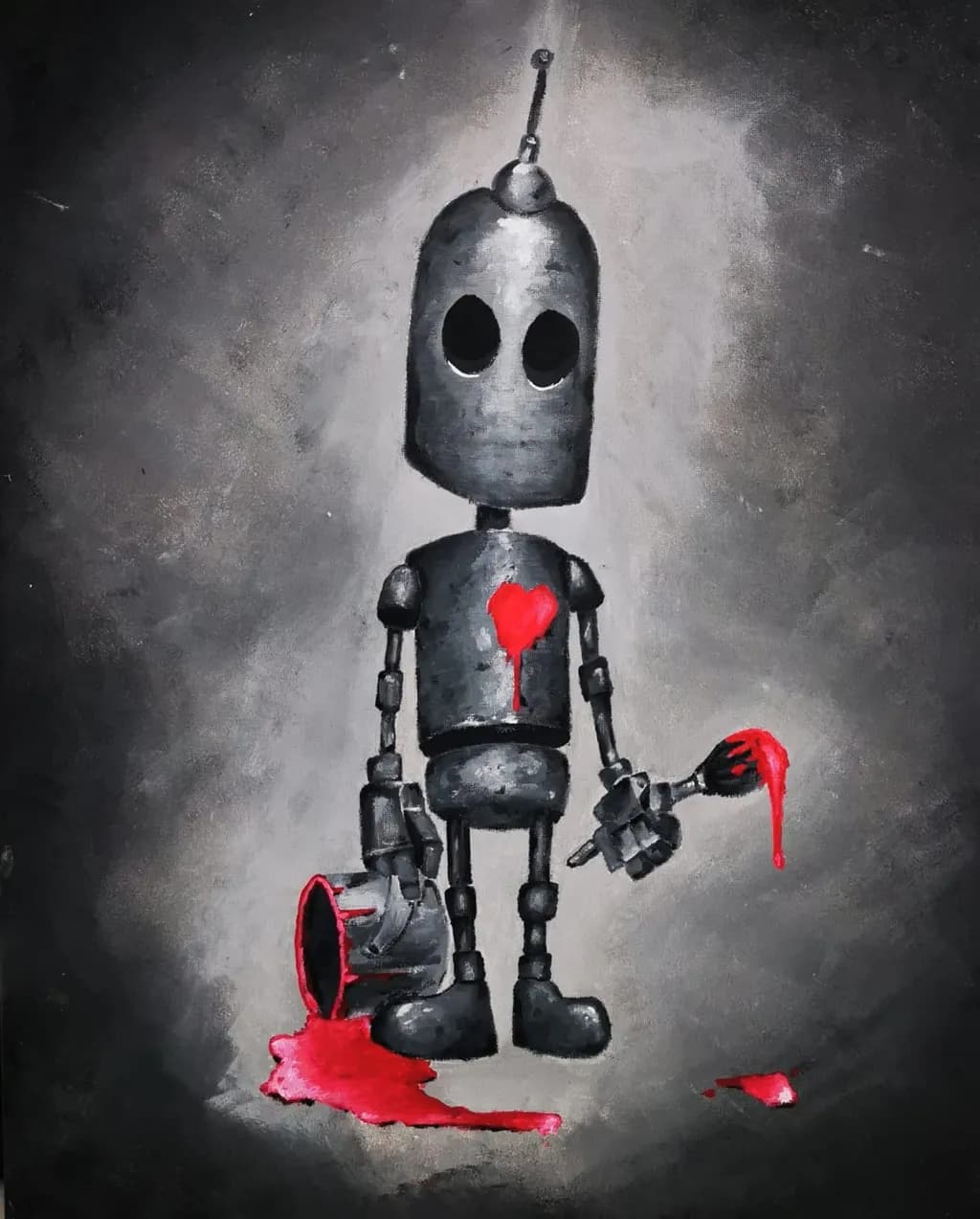 Heartfelt Mechanism: A Robot's Artistic Expression in Blood and Paint