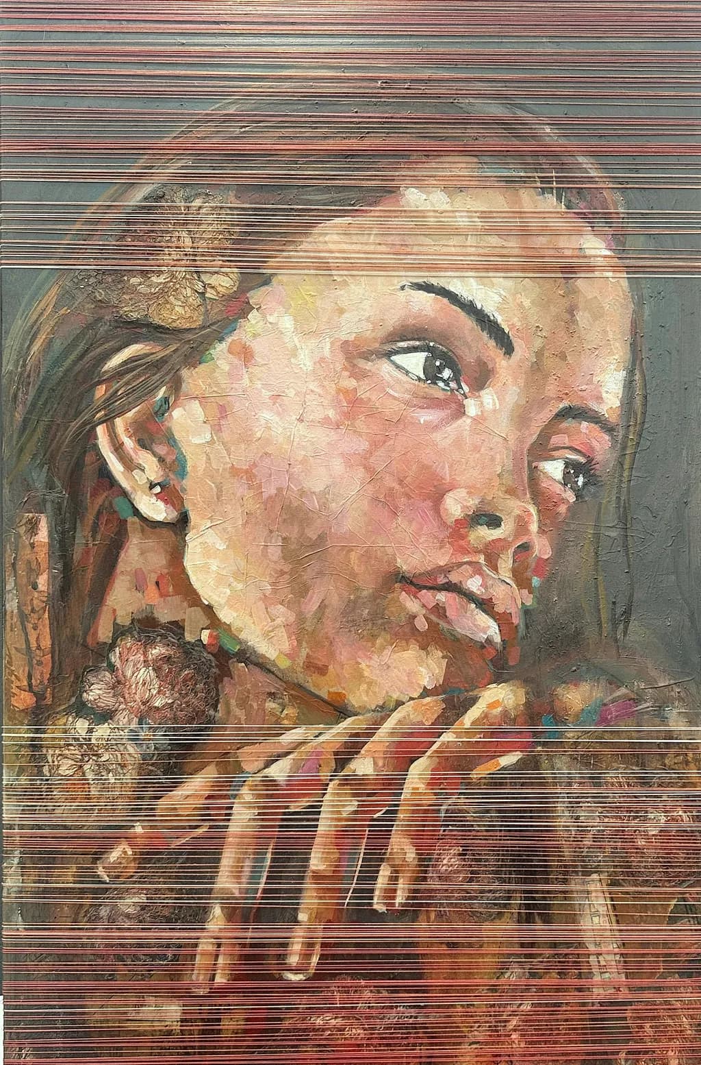 Whispers of Emotion: A Portrait of Contemplation and Grace
