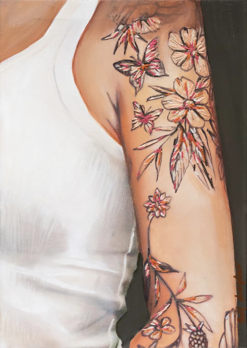 Whispers of Nature: A Floral Tattoo Journey on Skin