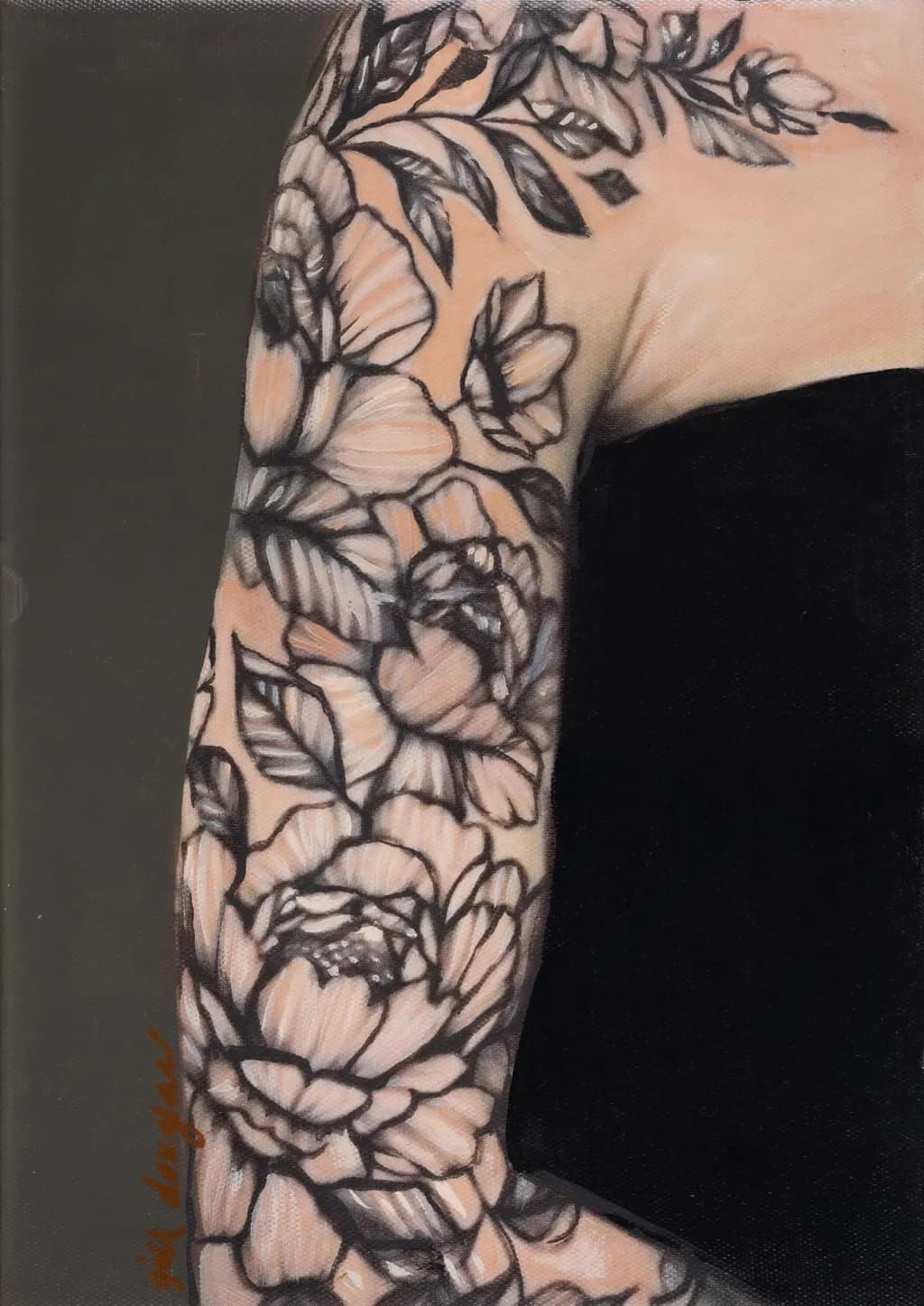 Floral Embrace: A Tattooed Journey of Body and Artistry