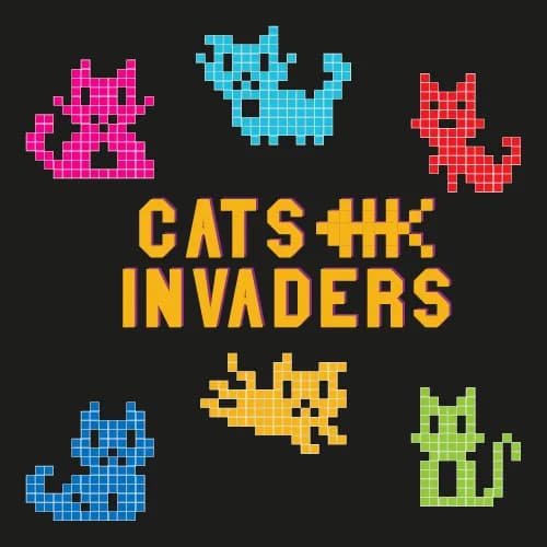 Pixel Purrfection: A Whimsical Take on Feline Space Invaders