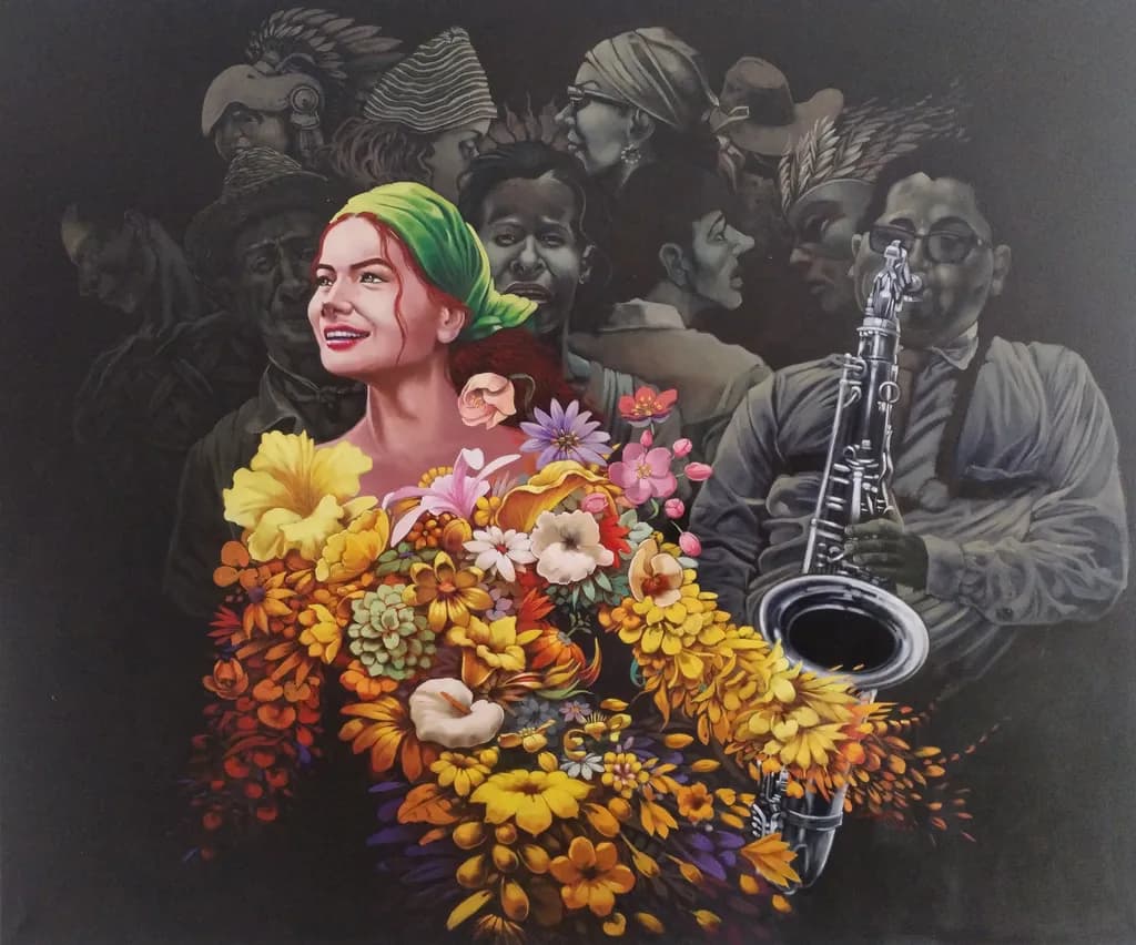 Floral Saxophone Serenade