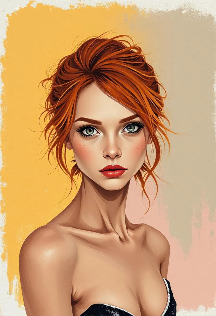 Radiant Elegance: A Portrait of a Stylish Redhead